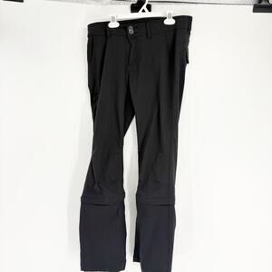 Prana Black Zip Off Hiking Outdoors Gorpcore Straight Leg Pants Size 8